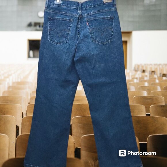 Women's Petite Levi's Perfectly Slimming Boot Cut 512 Jeans Size 14P Short - Picture 5 of 10